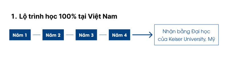Lộ trình học 100% tại Việt Nam