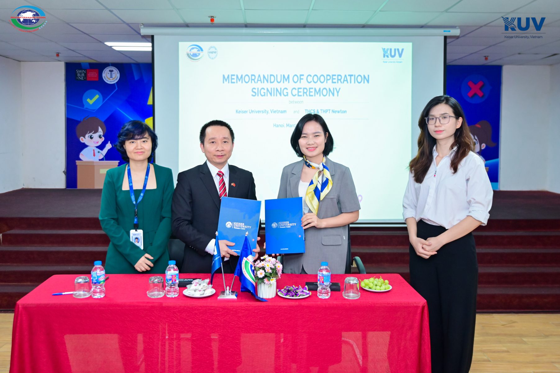 Signing Ceremony of the Memorandum of Understanding (MOU) between KUV and Newton Grammar School