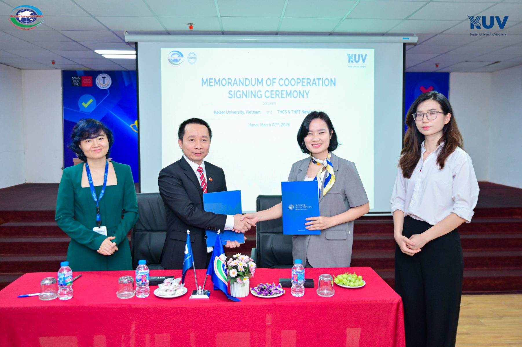 MOU Signing Ceremony between KUV & Newton Grammar High School