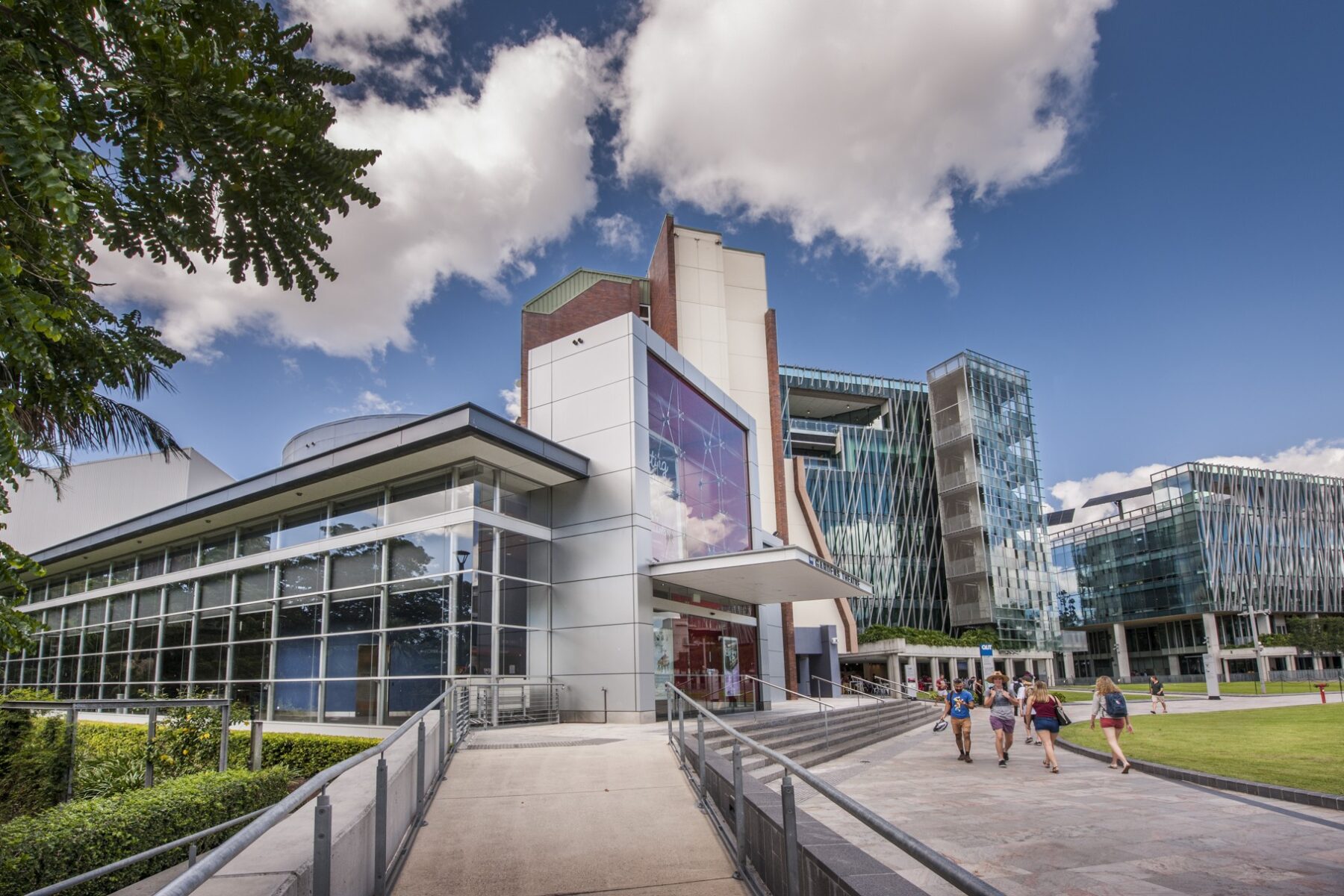 A panoramic view of the Queensland University of Technology campus