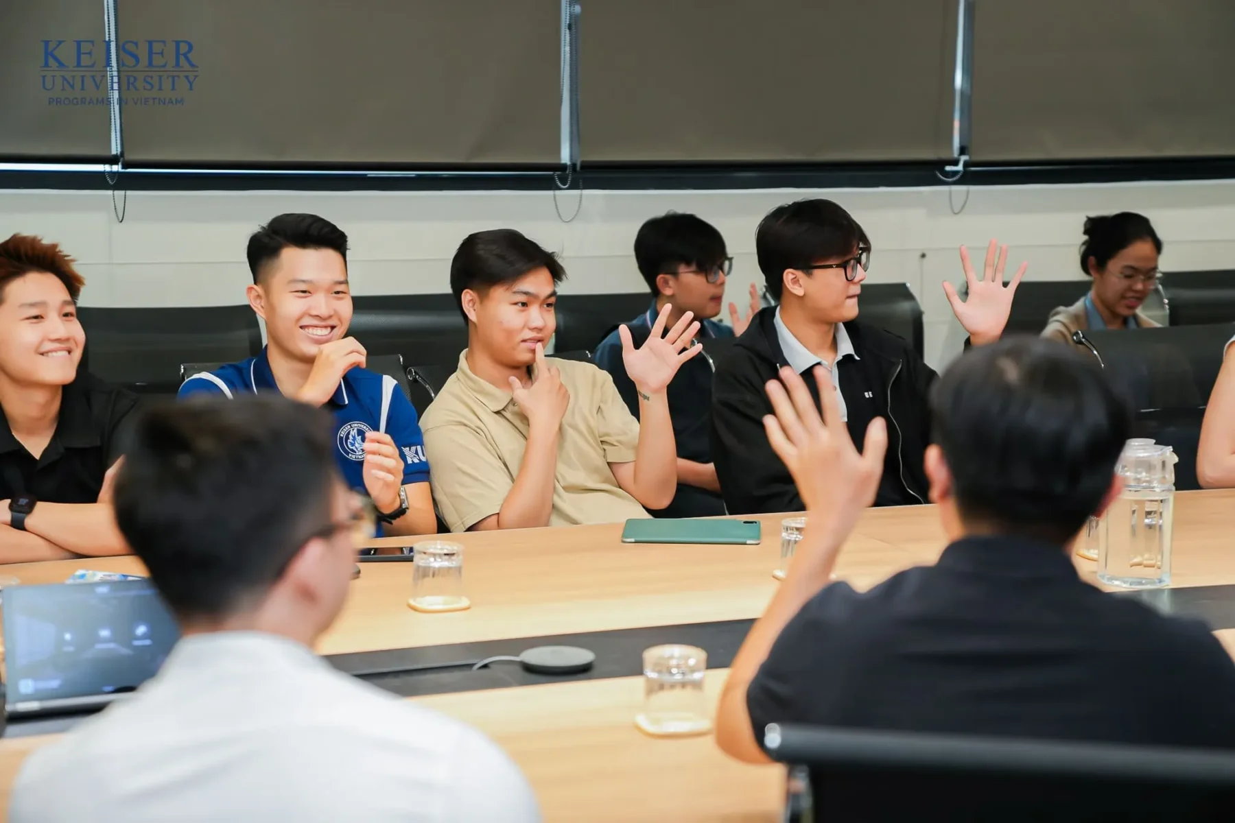 Students asked the company questions about points of concern