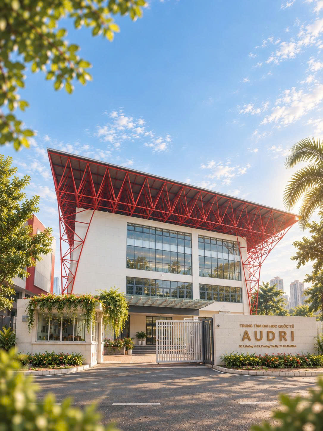 Perspective view of The Audri Building, the new campus of KUV International Training Center in District 7